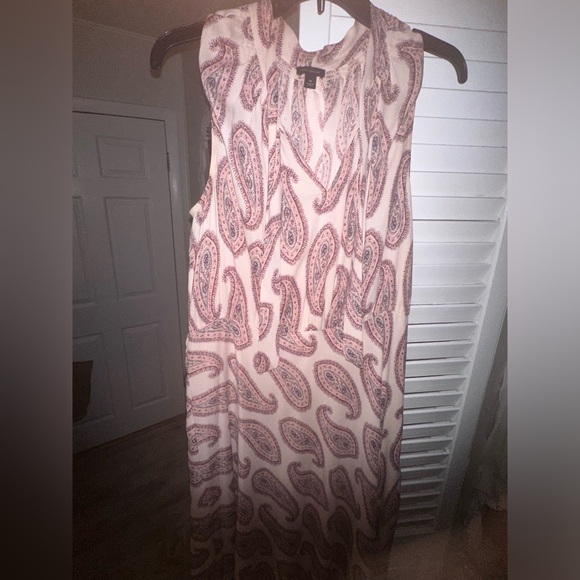 Ann Taylor Paisley Tie Neck Midi dress size 10 - Picture 5 of 7
